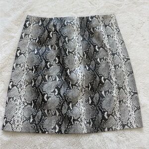 Wild Honey Black and Gray Snake Print Mini Skirt
